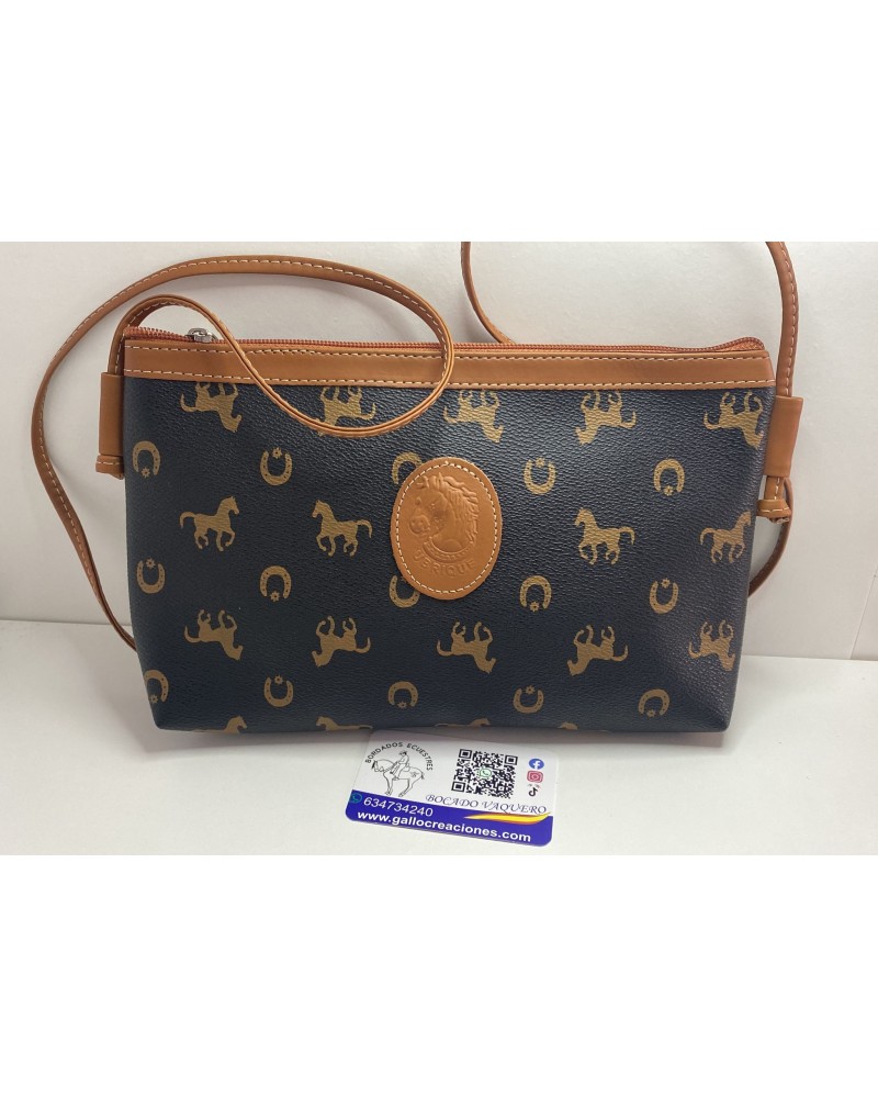 Bolso de piel de señora azul marino COMPLEMENTOS