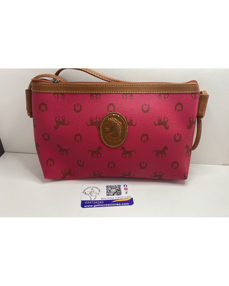 Bolso de piel de señora fucsia COMPLEMENTOS