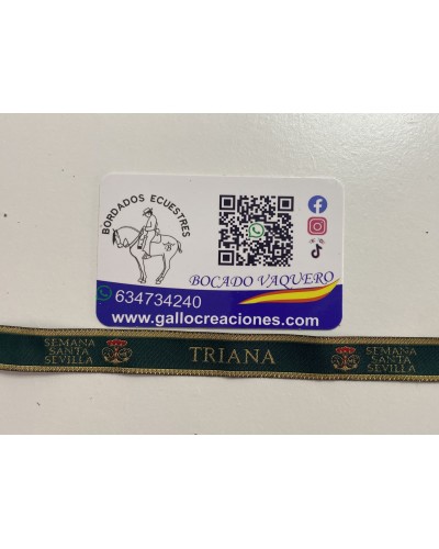 Pulsera de tela Semana Santa Sevilla hermandad de Triana COMPLEMENTOS