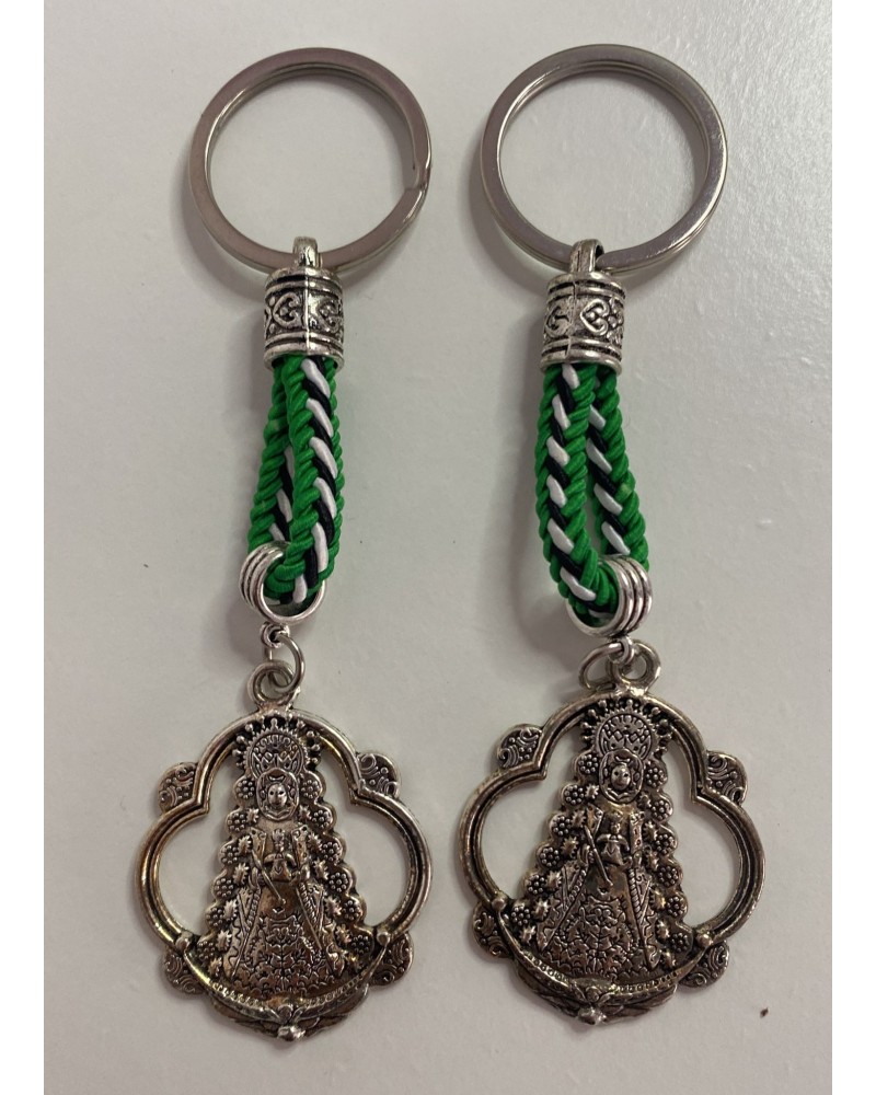 Llavero medalla Rocío verde COMPLEMENTOS