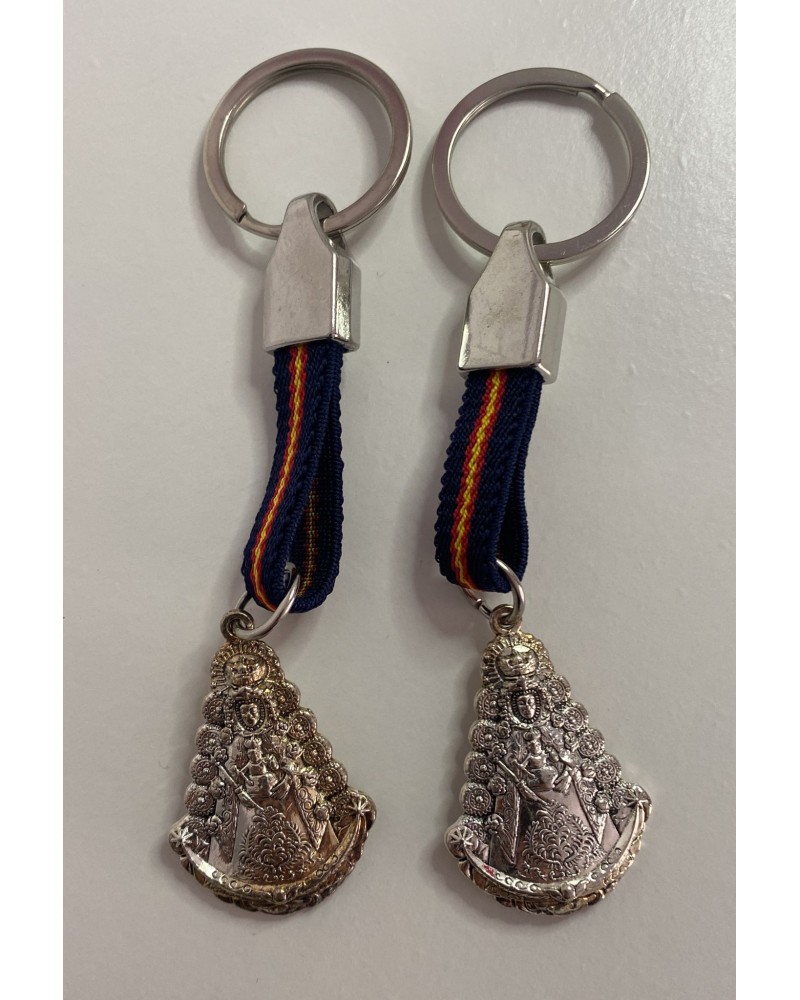 Llavero medalla Rocío azul COMPLEMENTOS