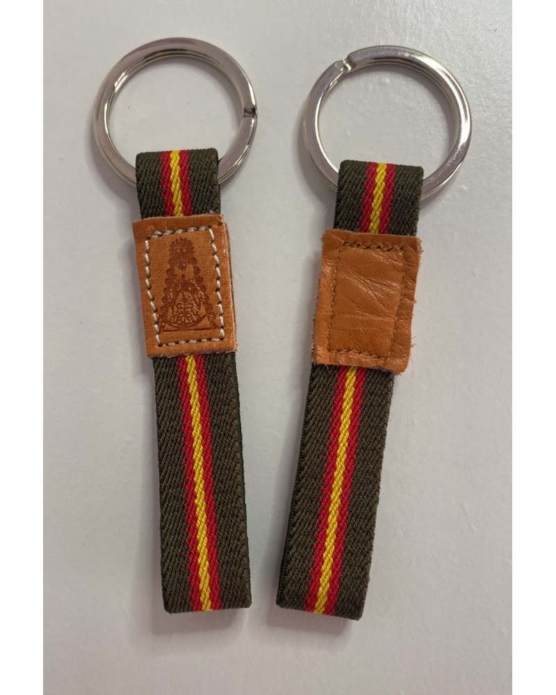 Llavero con elástico marrón COMPLEMENTOS
