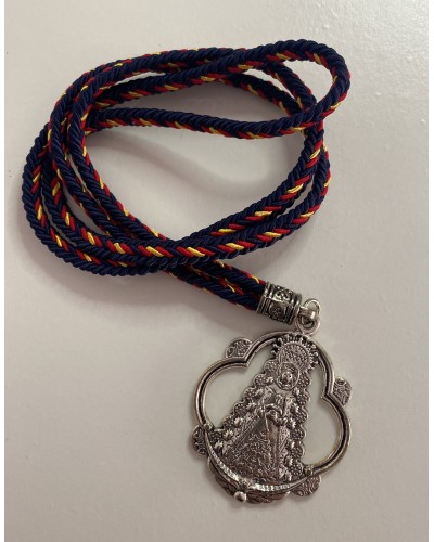 Medalla Rocío cordón largo azul COMPLEMENTOS