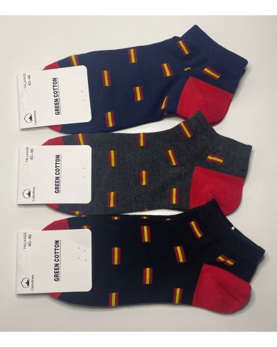 Calcetín bandera nacional tobillero 90% algodón 2% Elastano COMPLEMENTOS