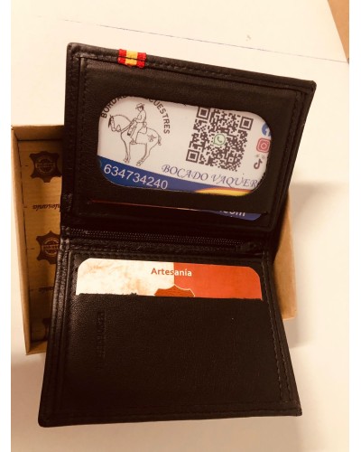 CARTERA PIEL NEGRA VIRGEN DEL ROCIO Inicio