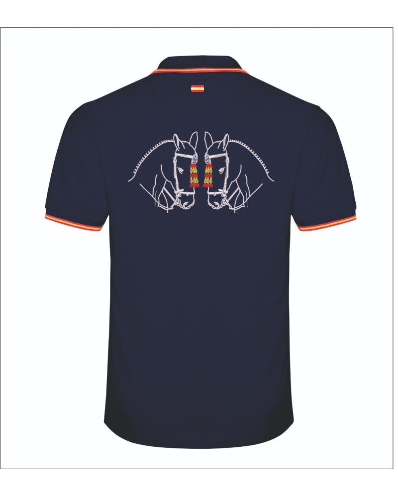 Polo ecuestre cabezas doble BORDADOS ECUESTRES