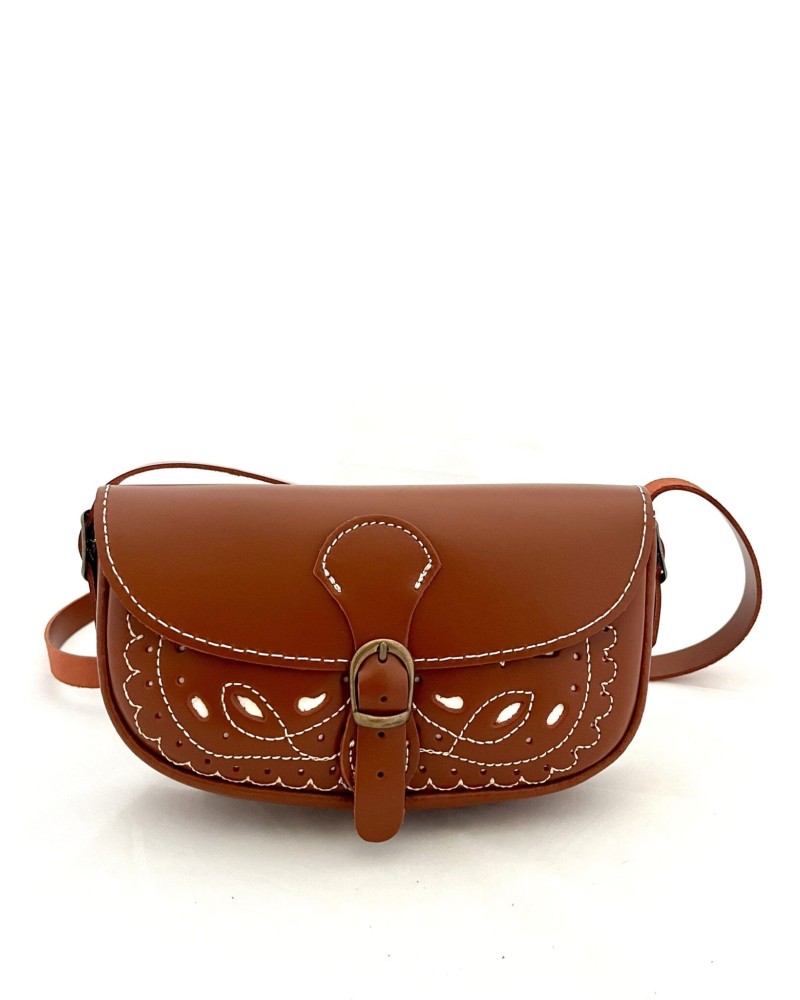 bolso rociero picado con hebilla claro Inicio