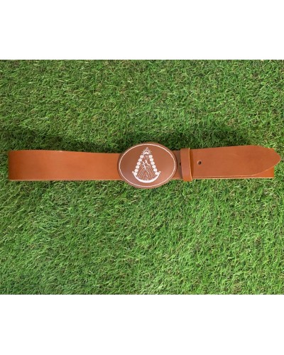 CINTURON DE CUERO CON HEBILLA VIRGEN DEL ROCIO BORDADA Inicio