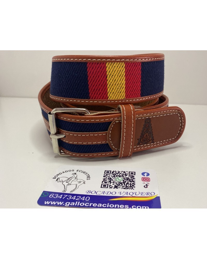 CINTURON DE LONETA Y PIEL DETALLE ROCIO Y BANDERA NACIONAL Inicio