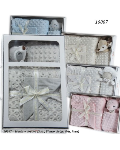 SET REGALO MANTA Y DOUDOU DE TOPOS. GAMBERRITOS Inicio