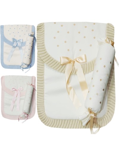 SET REGALO COLCHA Y COJIN DE PIQUE/LANA. LA CASITA DE PEPITO Inicio