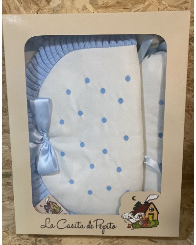 SET REGALO COLCHA Y COJIN DE PIQUE/LANA. LA CASITA DE PEPITO Inicio