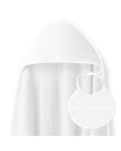 CAPA DE BAÑO Y BABERO. PUNTO DE CRUZ BLANCO. INTERBABY Inicio