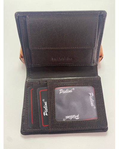 Cartera Marrón Oscura con elástico de bandera Nacional COMPLEMENTOS