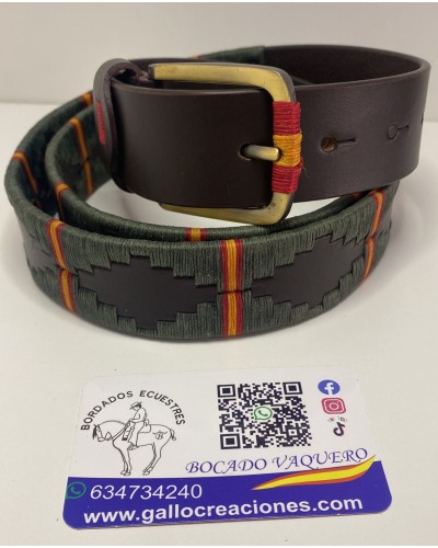Cinturón de piel con bordados argentino primera calidad COMPLEMENTOS